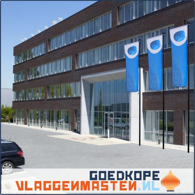 Vlaggenmast BANNER SAFE RAL - 8 meter 85, incl. draaitop systeem met hijsbare banieruithouder, knop en overschuifkoker - Afbeelding 5