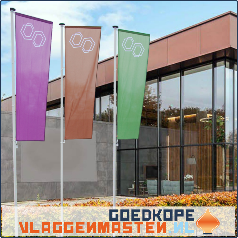 Vlaggenmast BANNER BASIC grijs - 9 meter 100-60 mm, incl. draaitop systeem met banieruithouder, knop en grondkoker - Afbeelding 5
