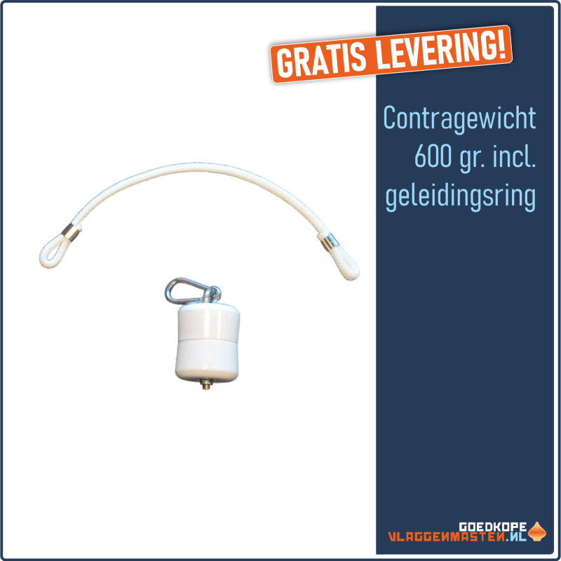 Contragewicht 600 gr. incl. geleidingsring