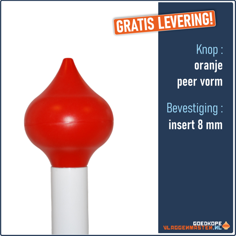 Knop oranje 145 mm, peer